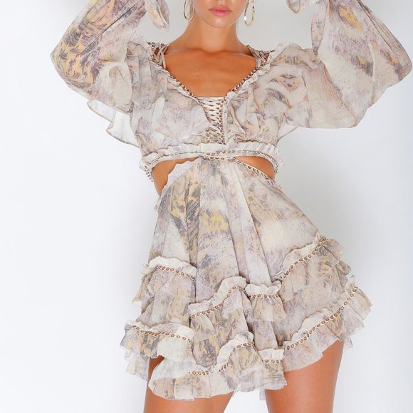 IXIAH Masaai Long Sleeve Cut Out Mini Dress RRP$550 - Picture 6 of 15